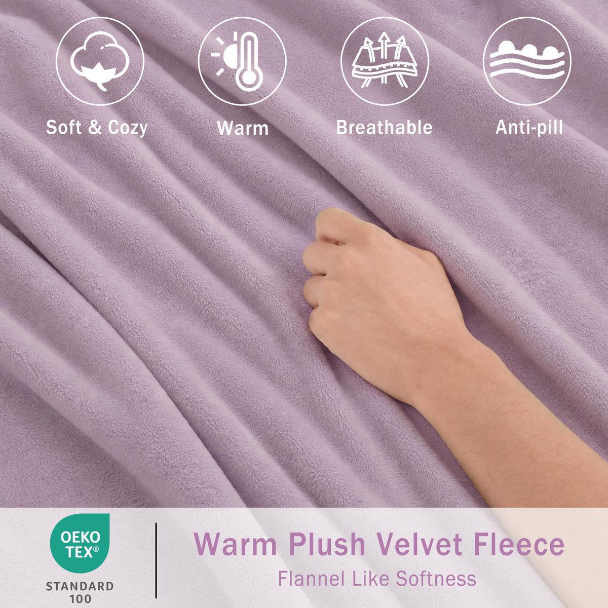 Softan Fleece Sheets, Soft as Flannel, Queen, Lavender 🍁 All In One Marketplace Canada