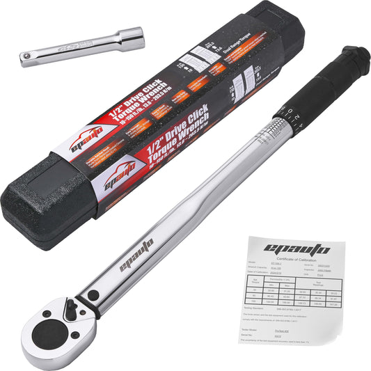 EPAuto 1/2-inch Drive Click Torque Wrench, 10~150 ft./lb, 13.6~203.5 N/m - Available at All In One Marketplace Canada