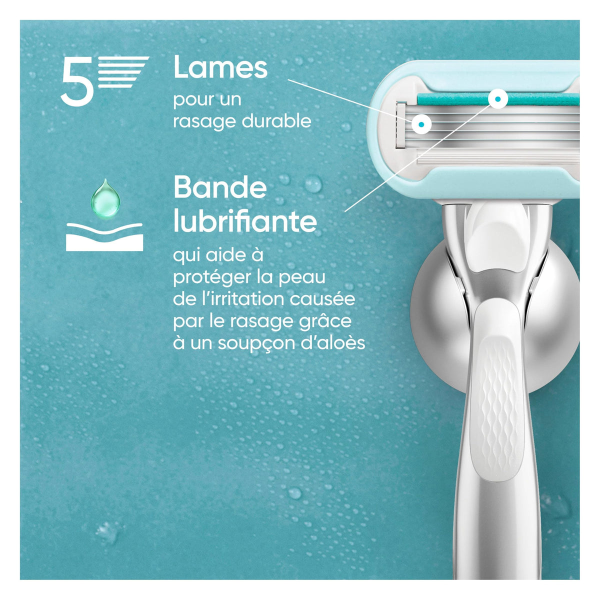 Gillette Venus Razor Blades Refill for Women, Extra Smooth + Extra Smooth Sensitive Razors Refill, 5-Blade Cartridges, 6 Refills
