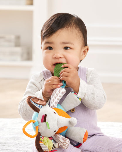 Skip Hop Bandana Buddies Baby Activity and Teething Toy with Multi-Sensory Rattle and Textures, Elephant Skip Hop