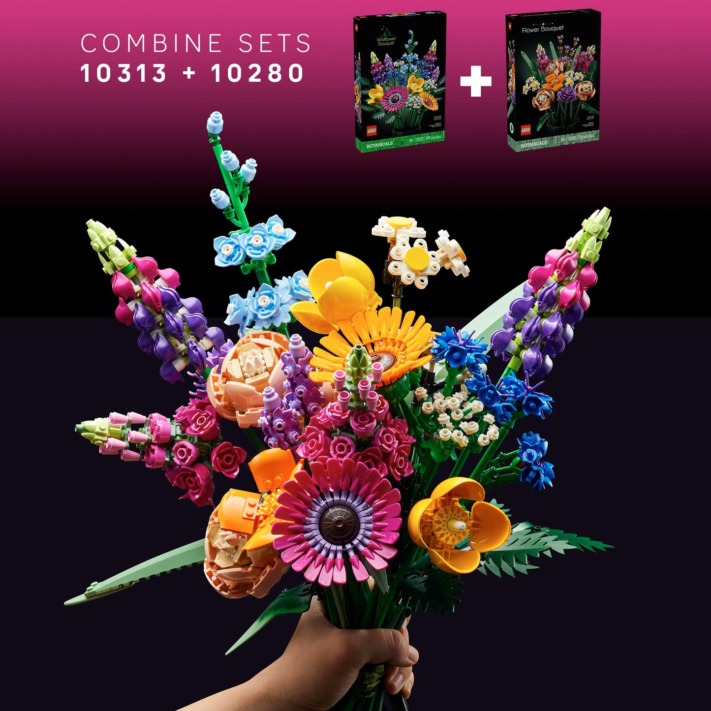 LEGO Icons Flower Bouquet Building Set - Artificial Flowers for Decoration for Home and Display, Ages 18+ - Small Fake Flowers for Table, Desk, Office - Gift for Birthdays - 10280 - Available at All In One Marketplace Canada