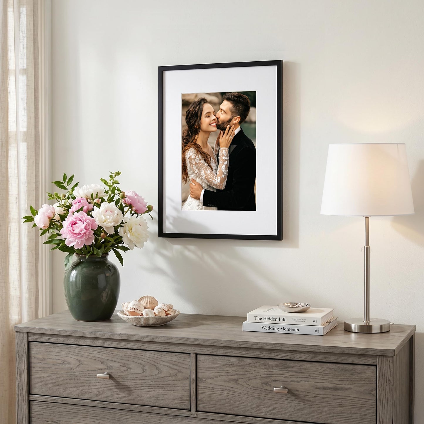 Americanflat 12x18 Poster Frame with Polished Plexiglass - Streamline Collection - Thin Border Picture Frame for Wall Display - Hanging Hardware Included - Black
