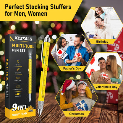 KEZKALS Gifts for Men, 9 in 1 Multitool Pen, Stocking Stuffers for Men 🍁 All In One Marketplace Canada