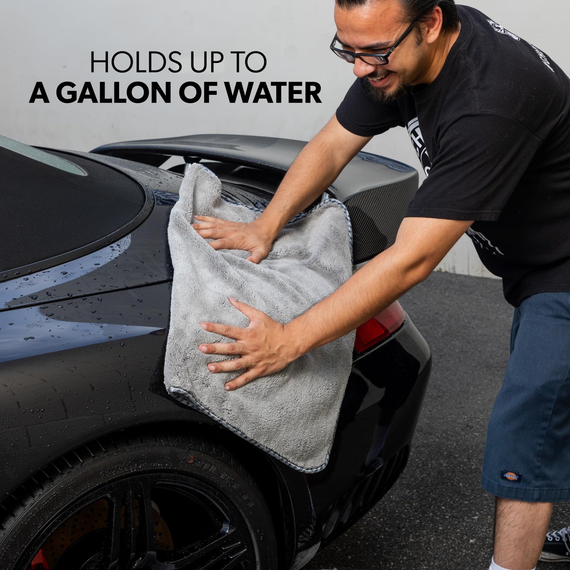 Chemical Guys Woolly Mammoth Microfiber Towel (36" x 25") Cars, Trucks, SUVs, RVs, Home, Pets, Messes, Grey Chemical Guys