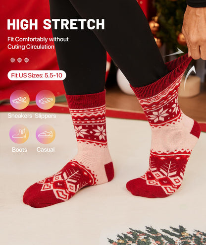 SIMIYA Merino Wool Socks for Women 5 Pairs Extra Thick Winter Thermal Warm 🍁 All In One Marketplace Canada