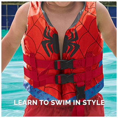 SwimWays Marvel Swim Trainer Life Jacket, US Coast Guard Approved Swim Vest, Pool Floats & Life Jackets for Kids 33-55 lbs, Spider-Man 🍁 All In One Marketplace Canada