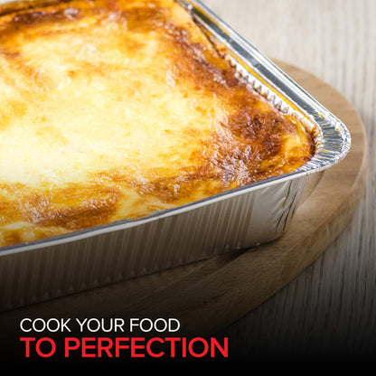 Stock Your Home Aluminum Foil Pans 8x8 Baking Pans Disposable with Lids (10 Pack) Square Baking Pans with Lids - 8 Inch Cake Pan - Brownie Pan - Lasagna Pan - 8 Inch x 8 Inch x 2 Inch 🍁 All In One Marketplace Canada