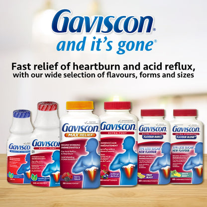 Gaviscon Extra Strength Tablets - 120 Count - Chewable Foaming Antacid Tablets for Day and Night Heartburn Relief, Acid Reflux and GERD Relief, Cooling & Refreshing Peppermint - Free of Aluminum 🍁 All In One Marketplace Canada