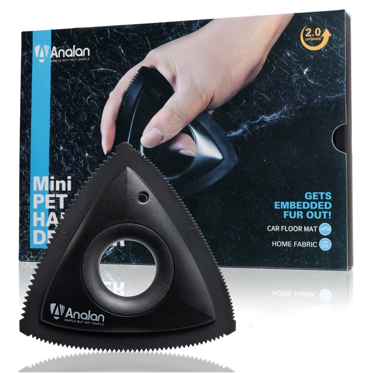 Analan Mini Pet Hair Remover for Car Detailing Dog Hair Tool Brush(Black) 🍁 All In One Marketplace Canada