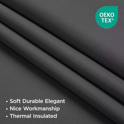 Joydeco Blackout Curtains for Bedroom 2 Panels Set (52"W x 84"L, Dark Grey) Joydeco