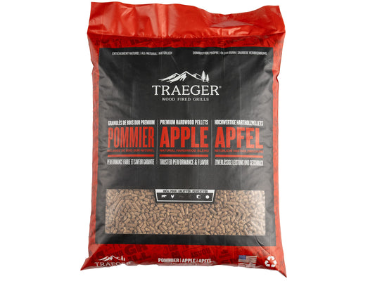 Traeger Grills Apple 100% All-Natural Wood Pellets for Smokers and Pellet Grills. BBQ, Bake, Roast, and Grill, 20 lb. Bag
