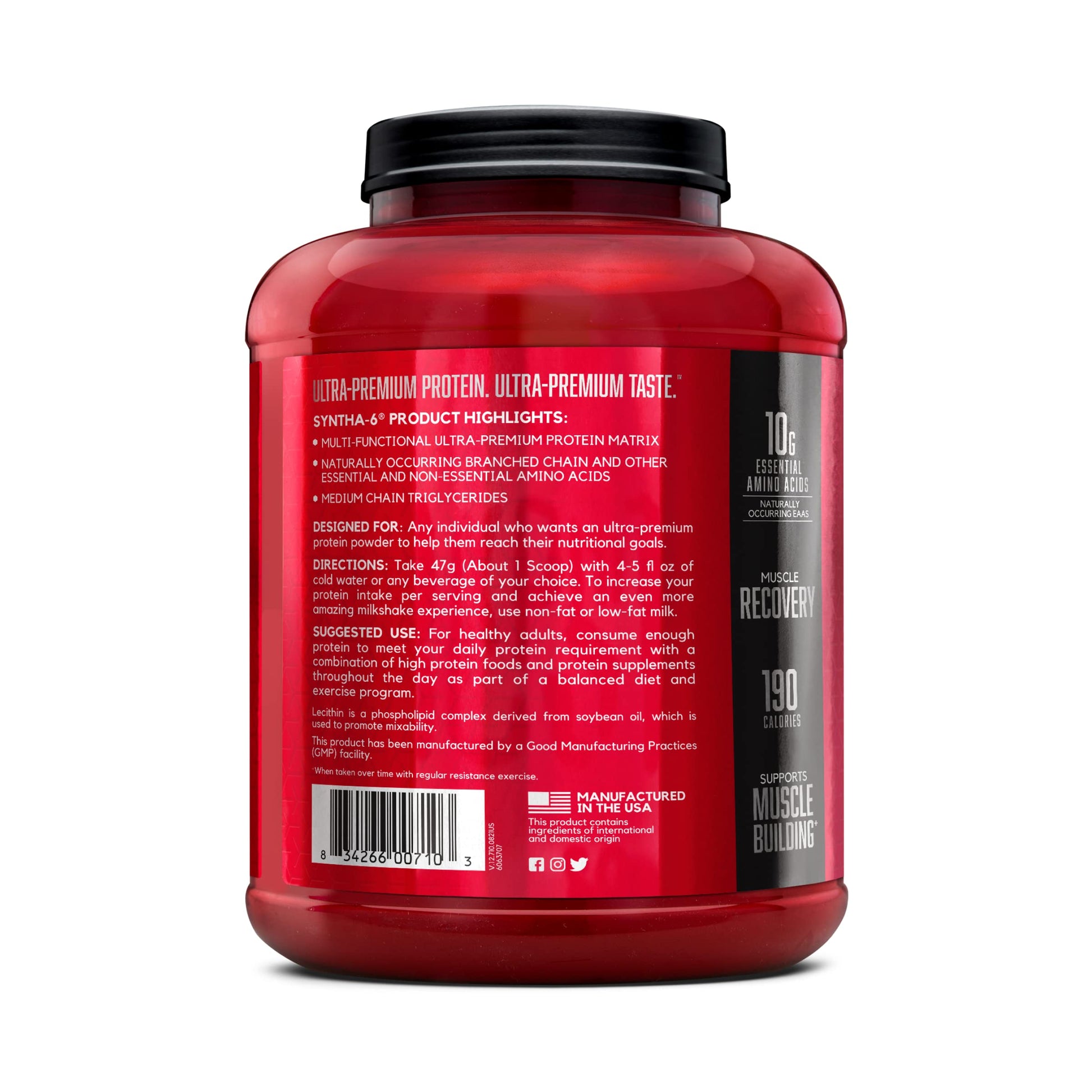 BSN SYNTHA-6 Premium Protein Powder Matrix: Whey Protein + Micellar Casein + Milk Protein Isolate, 2.270g - Vanilla Ice Cream, 48 servings (packaging may vary) BSN