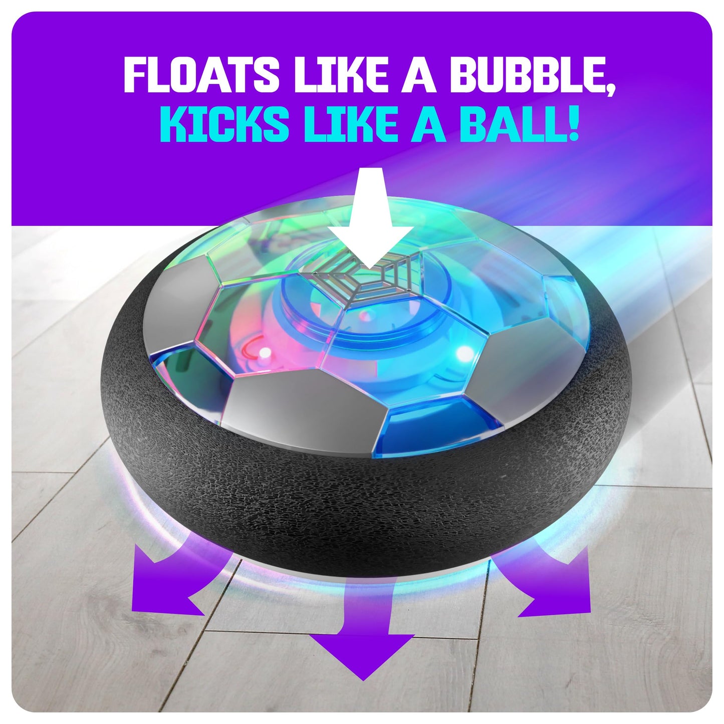 Ninja Blast Hover Soccer Ball for Kids - Boy Birthday Gifts - Indoor Toy Games Gift for Boys Age 6, 7, 8, 9, 10, 11, 12 Year Old - Light-Up Toys Game for Kid - 6-8, 8-12 - Gifts for 8 Year Old Boy
