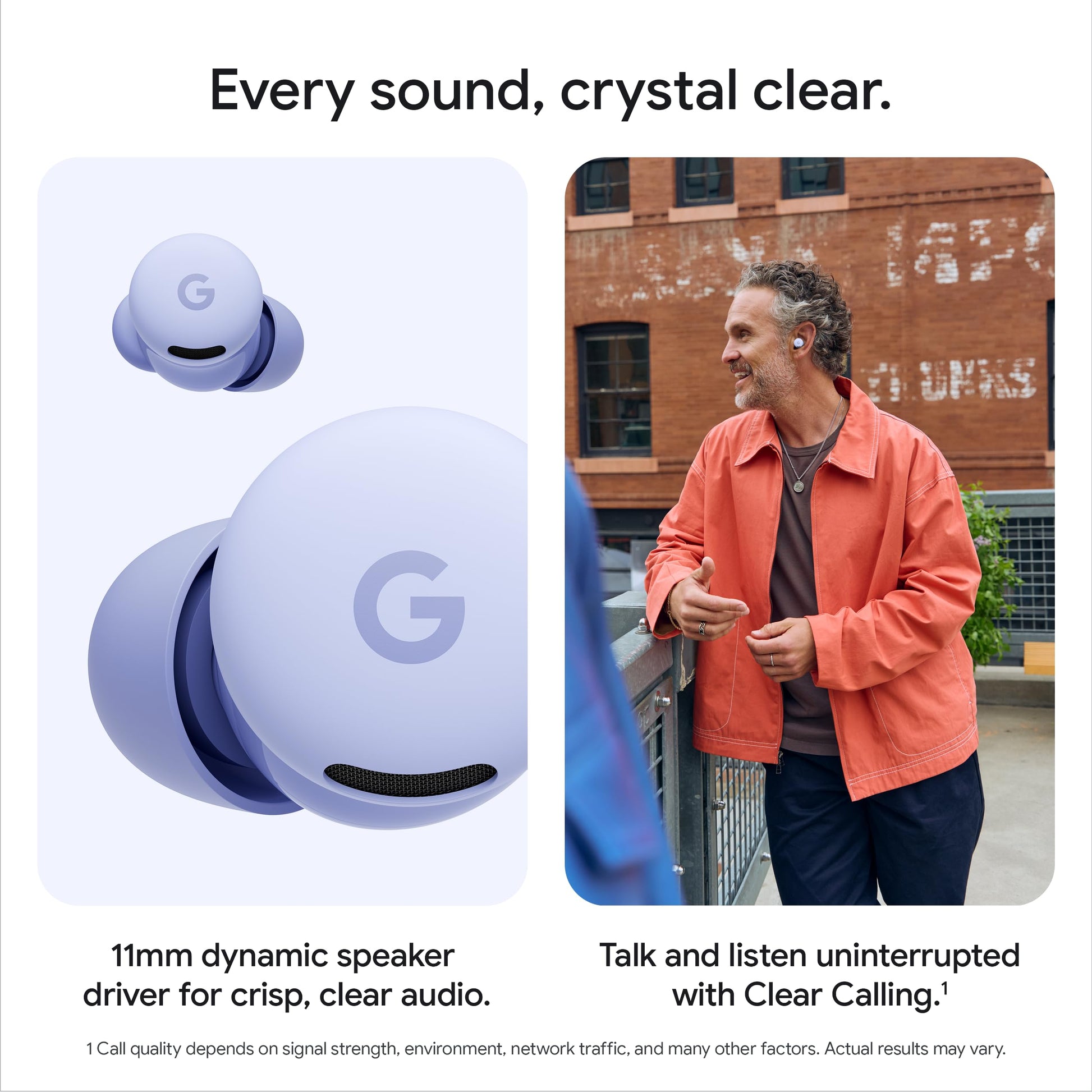 Google Pixel Buds 2a - Wireless Earbuds with Noise Cancellation - Fog Google