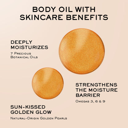 NUXE Huile Prodigieuse Shimmer Multi-Purpose Dry Oil - Luxurious Radiant Glow and Hydration for Face, Body & Hair (100 ml) Nuxe