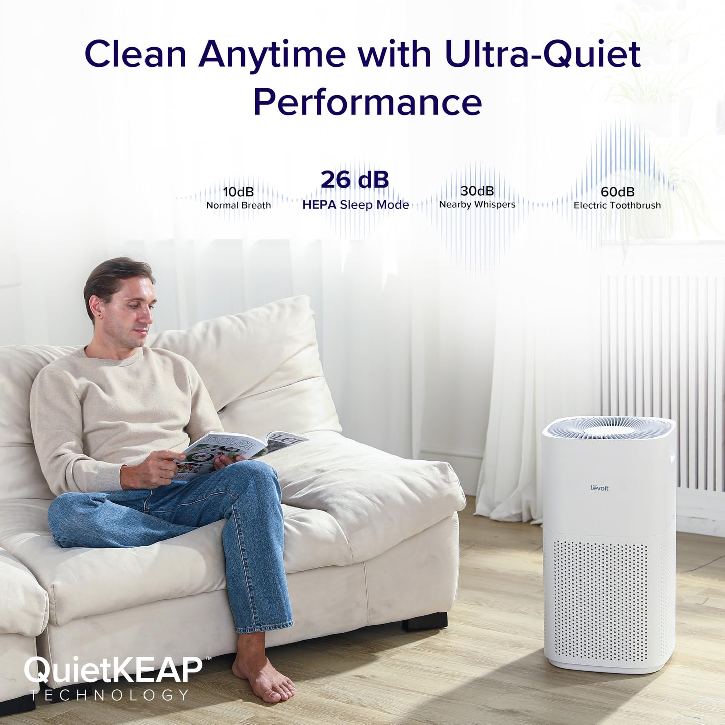 Levoit Smart Air Purifiers for Large Room Home Up to 2933 Ft², Core 600S-P