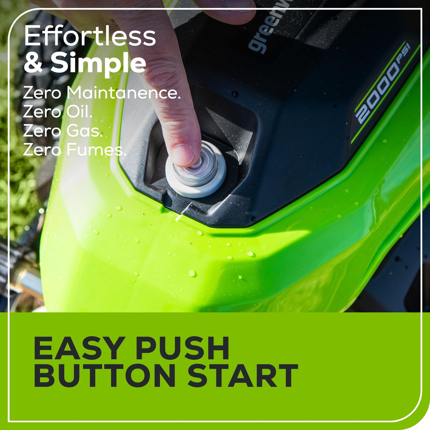 Greenworks 2000 PSI 1.2-Gallon-GPM Cold Water Electric Pressure Washer Greenworks