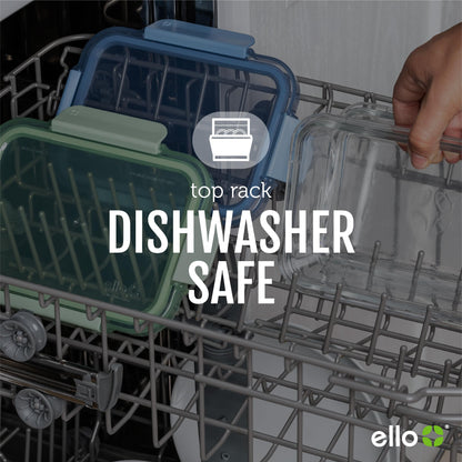 Ello Color Lock 3.4 Cup 10PC, 5 Pack Glass Meal Prep Sets Leak-Proof Glass Food Storage Containers with Airtight BPA-Free Plastic Lids, Dishwasher, Microwave, and Freezer Safe, Desert Festival 🍁 All In One Marketplace Canada Ello