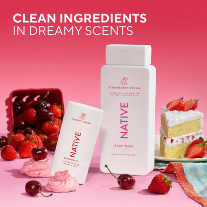 Native Aluminum-Free Deodorant, 72-Hour Protection, Strawberry Charm, 75 g