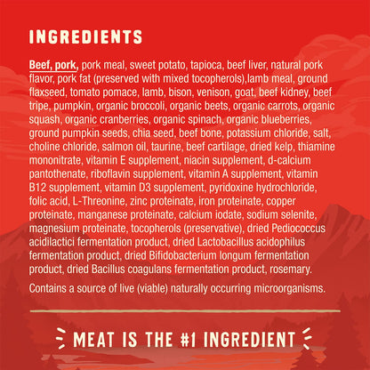 Stella & Chewy's Wild Red Dry Dog Food Raw Blend High Protein Grain & Legume Free Red Meat Recipe, 1.58kg Bag Stella & Chewy's