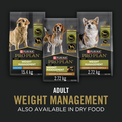 Purina Pro Plan Weight Management Wet Dog Food, Classic Turkey & Rice Entree - 368 g Can (12 Pack) Pro Plan