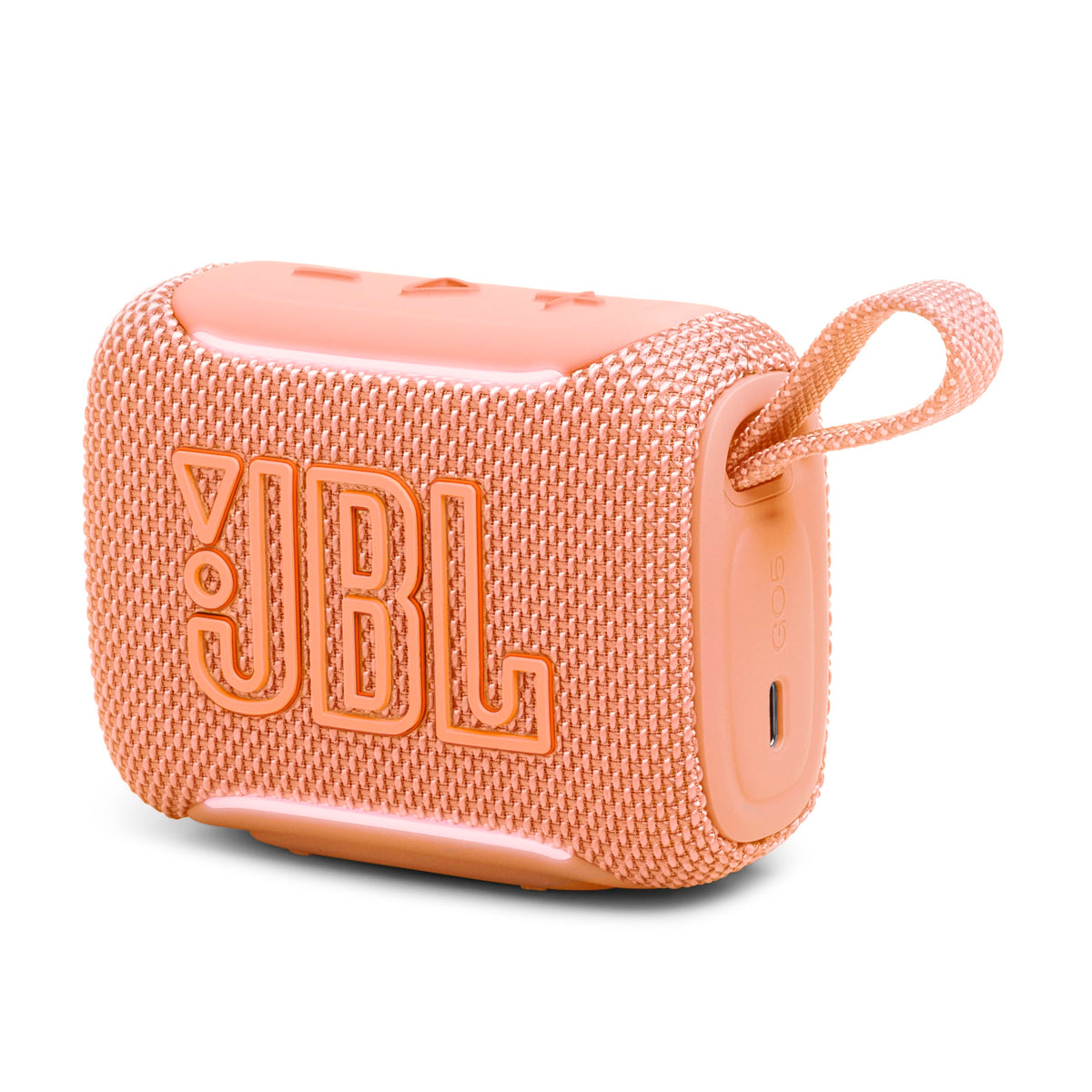 JBL Go 5 - Ultra-Portable Waterproof & Drop-Proof Speaker with JBL Legendary Sound & Ambient Edge Lighting, AirTouch Instant Stereo Pairing or Link Multiple Compatible Speakers via Auracast™ (Orange)