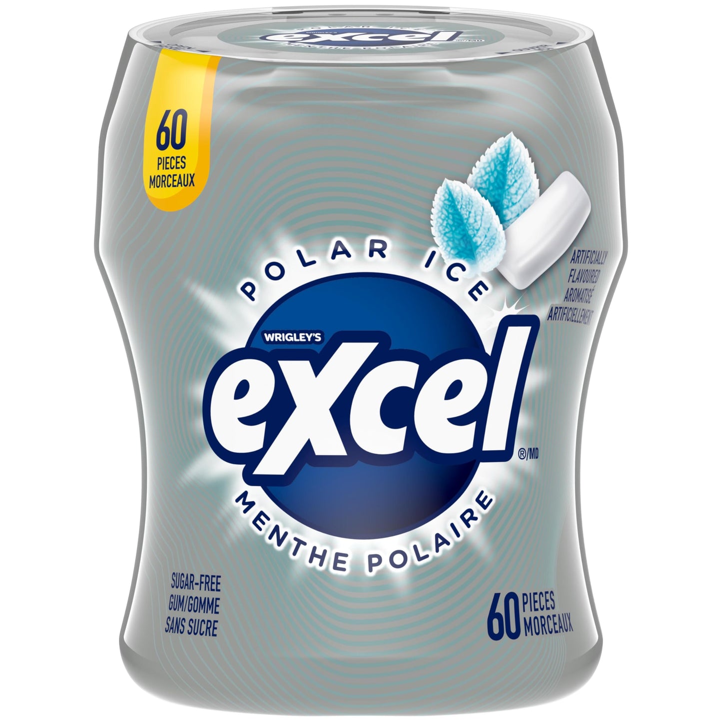 EXCEL, Polar Ice Flavoured Sugar Free Chewing Gum, 60 Pieces, 6 Bottles - Available at All In One Marketplace Canada