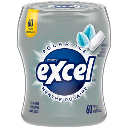 EXCEL, Polar Ice Flavoured Sugar Free Chewing Gum, 60 Pieces, 6 Bottles - Available at All In One Marketplace Canada