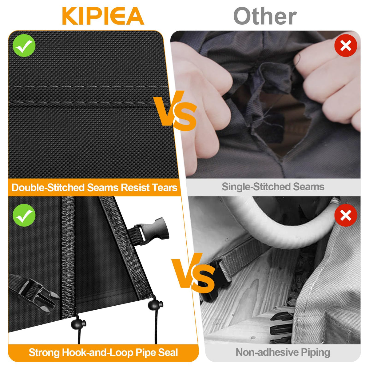 Kipiea Heavy Duty Air Conditioner Cover for Outside Units, Windproof, Anti-UV, Tear & Fade Resistant AC Cover for Winter (28" W x 28" D x 30" H) 🍁 All In One Marketplace Canada