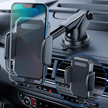 3-in-1 Car Phone Holder, [ Off-Road Level Suction Cup & Clip] Universal Cell Phone Holder Mount Dashboard Windshield Vent One-Hand Operation Holder Compatible with All Smartphones and Cars - Available at All In One Marketplace Canada