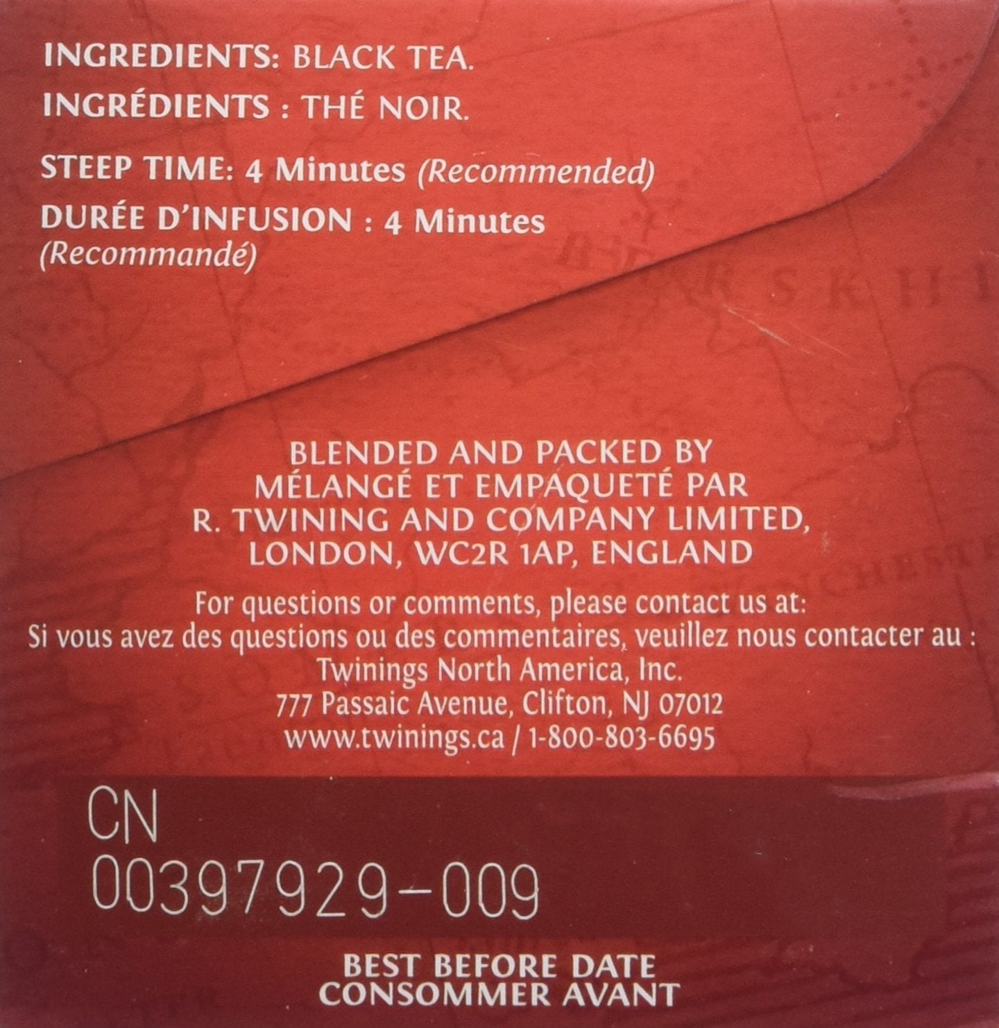 Twinings English Breakfast Individually Wrapped Teabags, Caffeinated, Smooth, Flavourful Black Tea, 20 Count (Pack of 6), Enjoy Hot or Iced