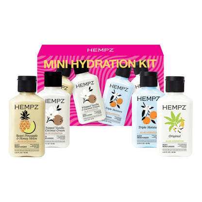 Hempz Mini Moisturizer Kit, Hydration Lotion Set, four piece pack, 2.25 oz - Available at All In One Marketplace Canada