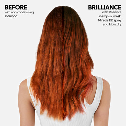 Wella Professionals Invigo Brilliance Shampoo for Fine/Normal Coloured-Treated Hair, Salon Shampoo, Hair Cleanser, Colour Safe, Daily Wash, Lime Caviar, Intense Colour Protection | 33.8 Fl Oz | 1L Wella Professionals