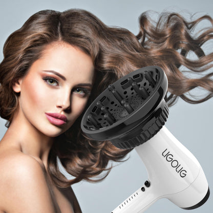 Hair Dryer Diffuser,Universal Diffuser Hair Dryer for 1.4in to 2.4in Blow Dryer,Hair Diffuser for Curly Hair and Natural Wavy Hair (Black) - Available at All In One Marketplace Canada