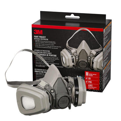 3M Performance Paint Project Respirator OV/P95, Designed For Professionals, Reusable Respirator, Medium, 1-Pack 3M