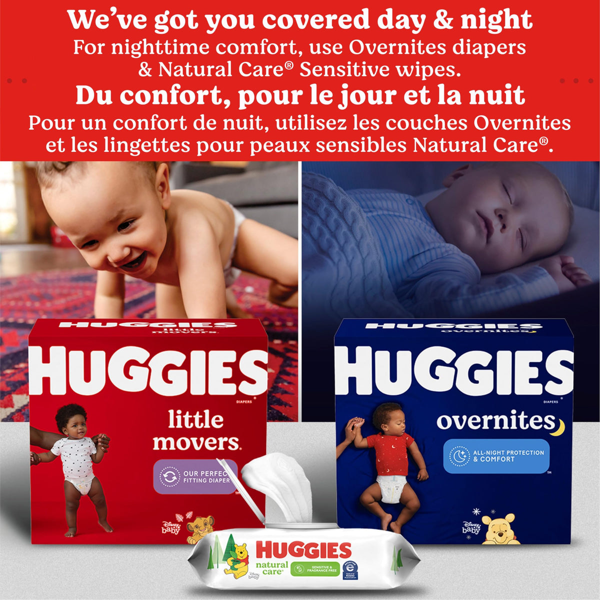 HUGGIES OverNites Night Time Baby Diapers, Size 4, 21 count