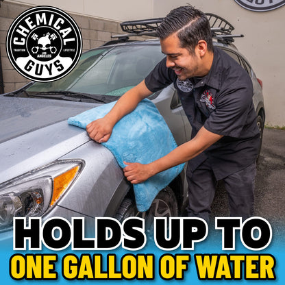 Chemical Guys Woolly Mammoth Microfiber Towel (36" x 25") Cars, Trucks, SUVs, RVs, Home, Pets, Messes, Blue Chemical Guys