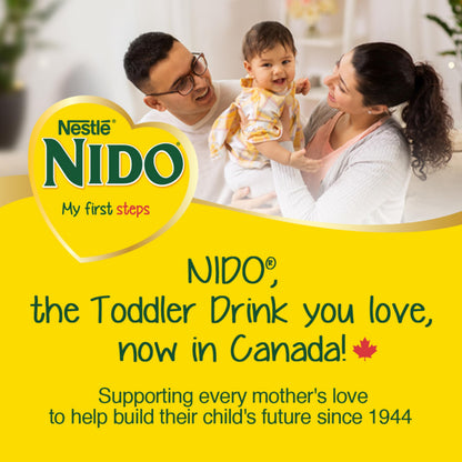 NIDO 1+ Toddler Milk-Based Nutritional Supplement With Calcium, Vitamins D and A, Magnesium, Probiotics, DHA, For Teeth, Muscles, Bones, Immune System And Brain Development, 850 g - Available at All In One Marketplace Canada