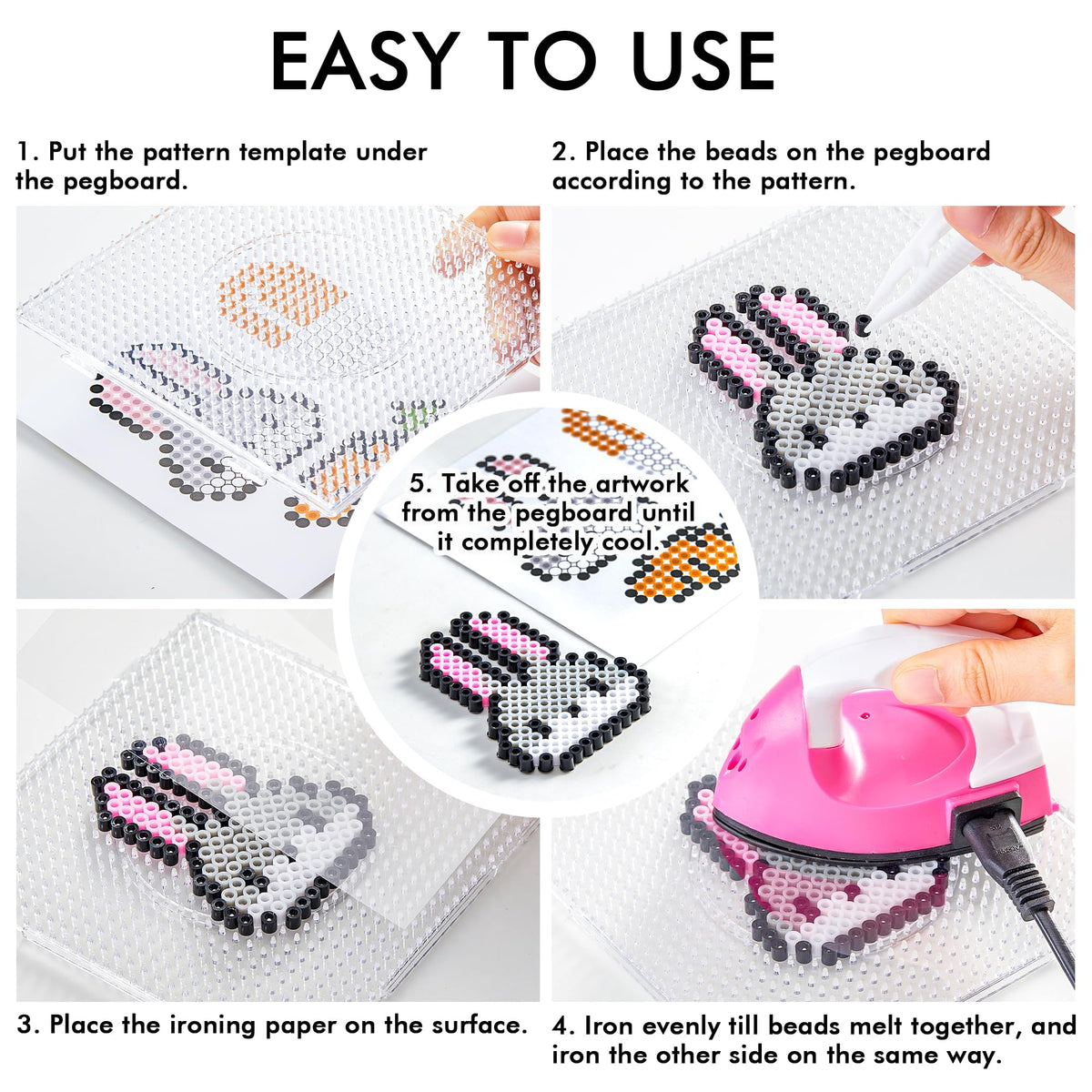 30,000 Fuse Beads Kit-30 Individual Packs of Iron Beads Set with 3 Pegboards, 5 Ironing Paper, 10 Patterns, Gifts for Birthday Christmas, Multicolor 5mm Melty Beads Bulk Refill Kit 🍁 All In One Marketplace Canada