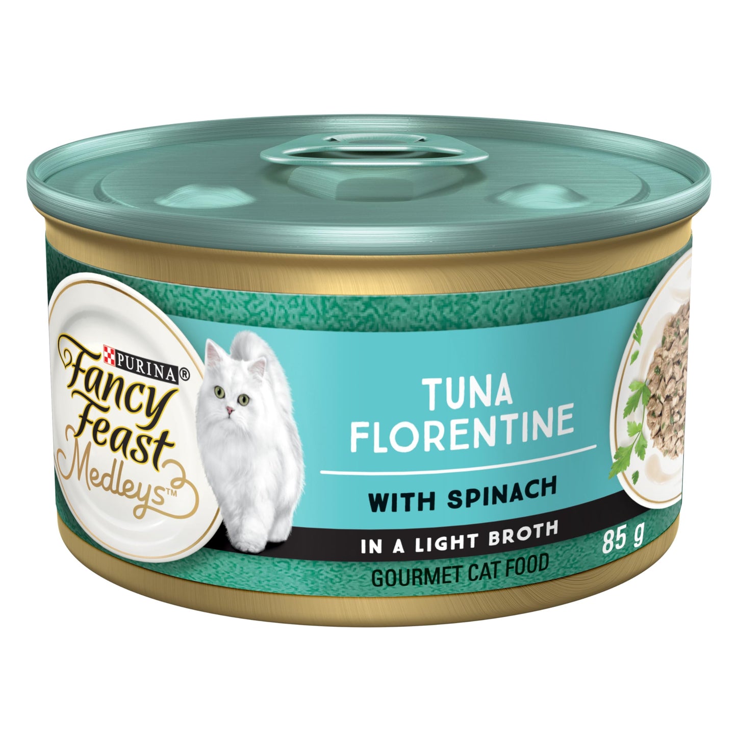 Fancy Feast Medleys Wet Cat Food, Tuna Florentine - 85 g Can (24 Pack) Fancy Feast