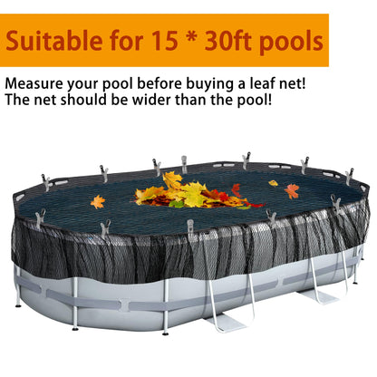 33' x 18' Oval Swimming Pool Leaf Net Cover, Pool Safety Net Blanket 🍁 All In One Marketplace Canada