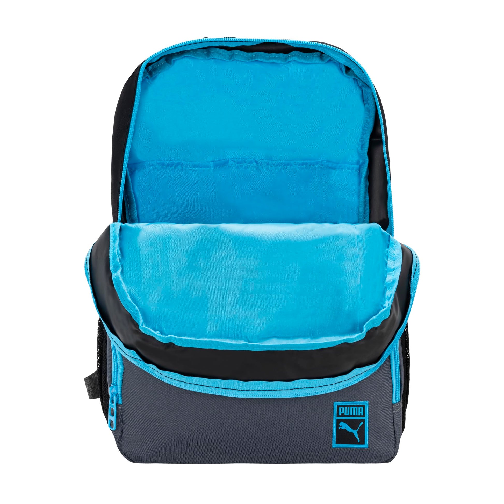 PUMA KIDS' LOGO BACKPACK, Black/Blue, Youth Size PUMA