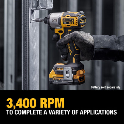 DEWALT 20V MAX XR Cordless Impact Driver, Brushless, 3-Speed, Tool Only (DCF845B) DEWALT