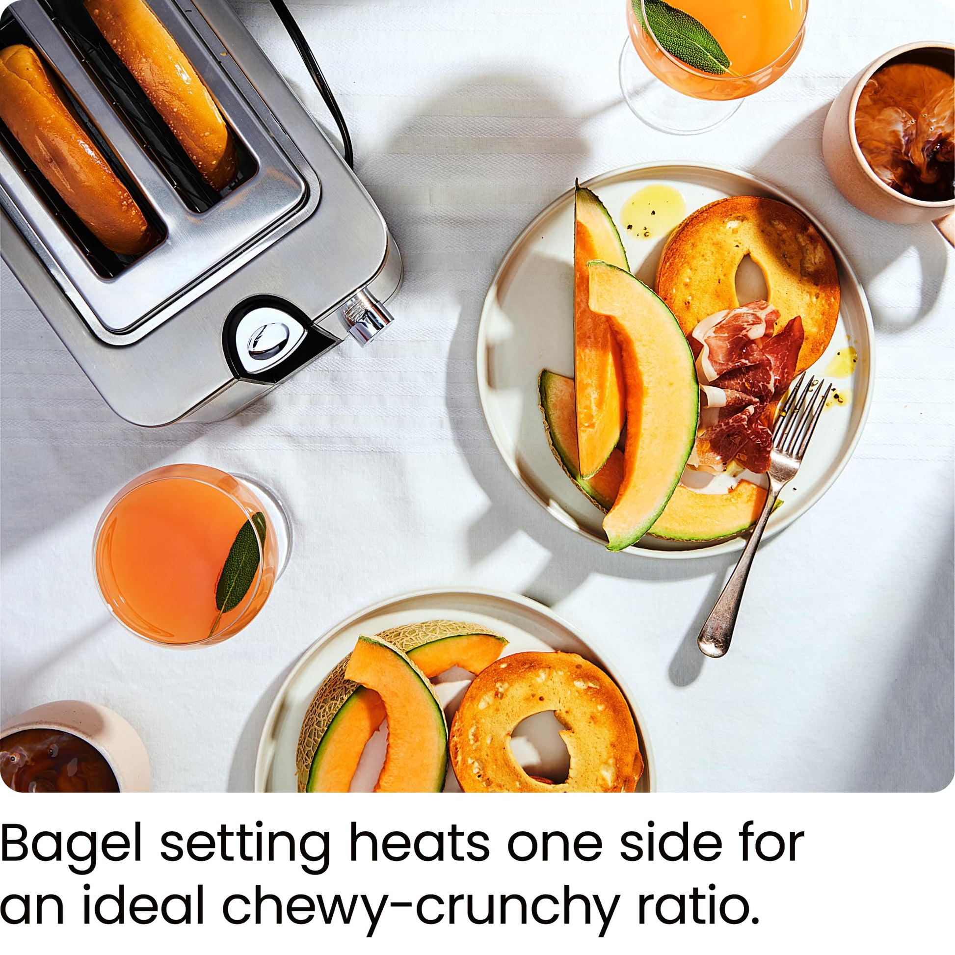 Chefman 2-Slice Pop-Up Stainless Steel Toaster w/ 7 Shade Settings, Extra Wide Slots for Toasting Bagels, Defrost/Reheat/Cancel Functions, Removable Crumb Tray, 850W, 120V, Silver - Available at All In One Marketplace Canada
