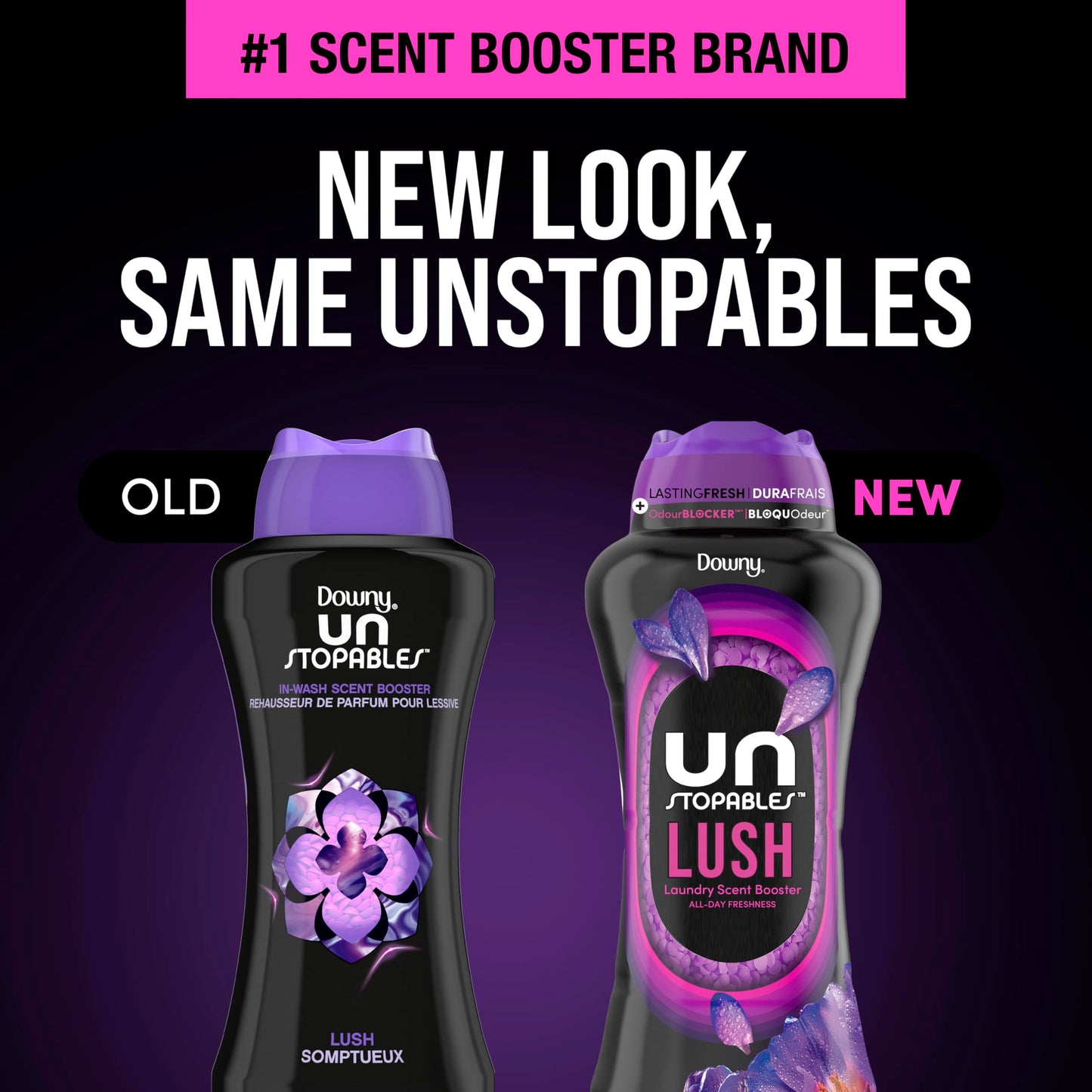 Downy Unstopables In-Wash Laundry Scent Booster Beads, Lush - 24 oz - Available at All In One Marketplace Canada