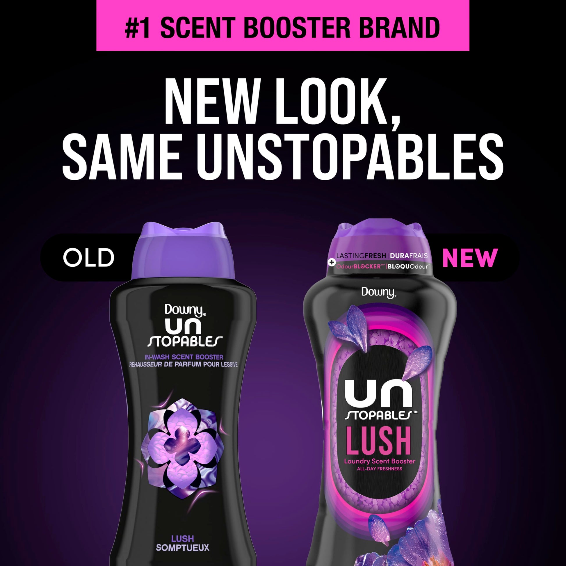 Downy Unstopables In-Wash Laundry Scent Booster Beads, Lush - 24 oz - Available at All In One Marketplace Canada