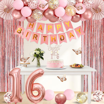 Juesly Sweet 16 Birthday Decorations for Girls Rose Gold 50pcs 🍁 All In One Marketplace Canada