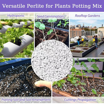 Riare 10 litres Organic Perlite for Plants - Horticultural Perlite Soil Amendment for Plants Potting Mix, Improve Root Growth, Drainage and Ventilation - Available at All In One Marketplace Canada