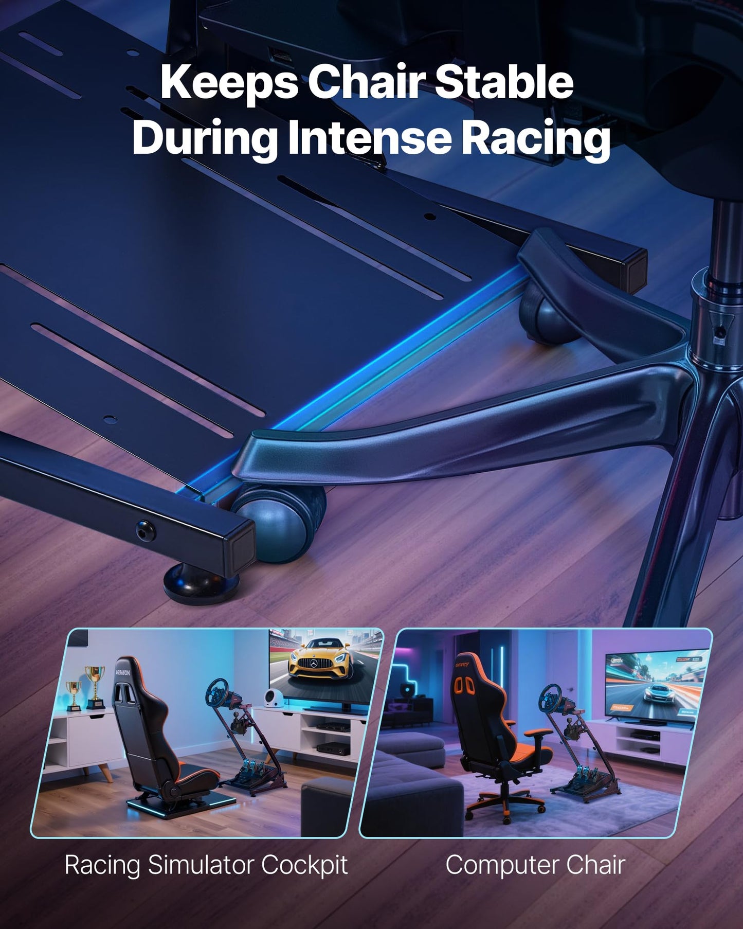 VEVOR Racing Wheel Stand, Adjustable & Foldable Simulator Stand for Logitech G29 G27 G920 G923, Thrustmaster T300RS T300GT T248 TS-PC TSXW Gaming Cockpit,Pedals Simulator NOT Included 🍁 All In One Marketplace Canada