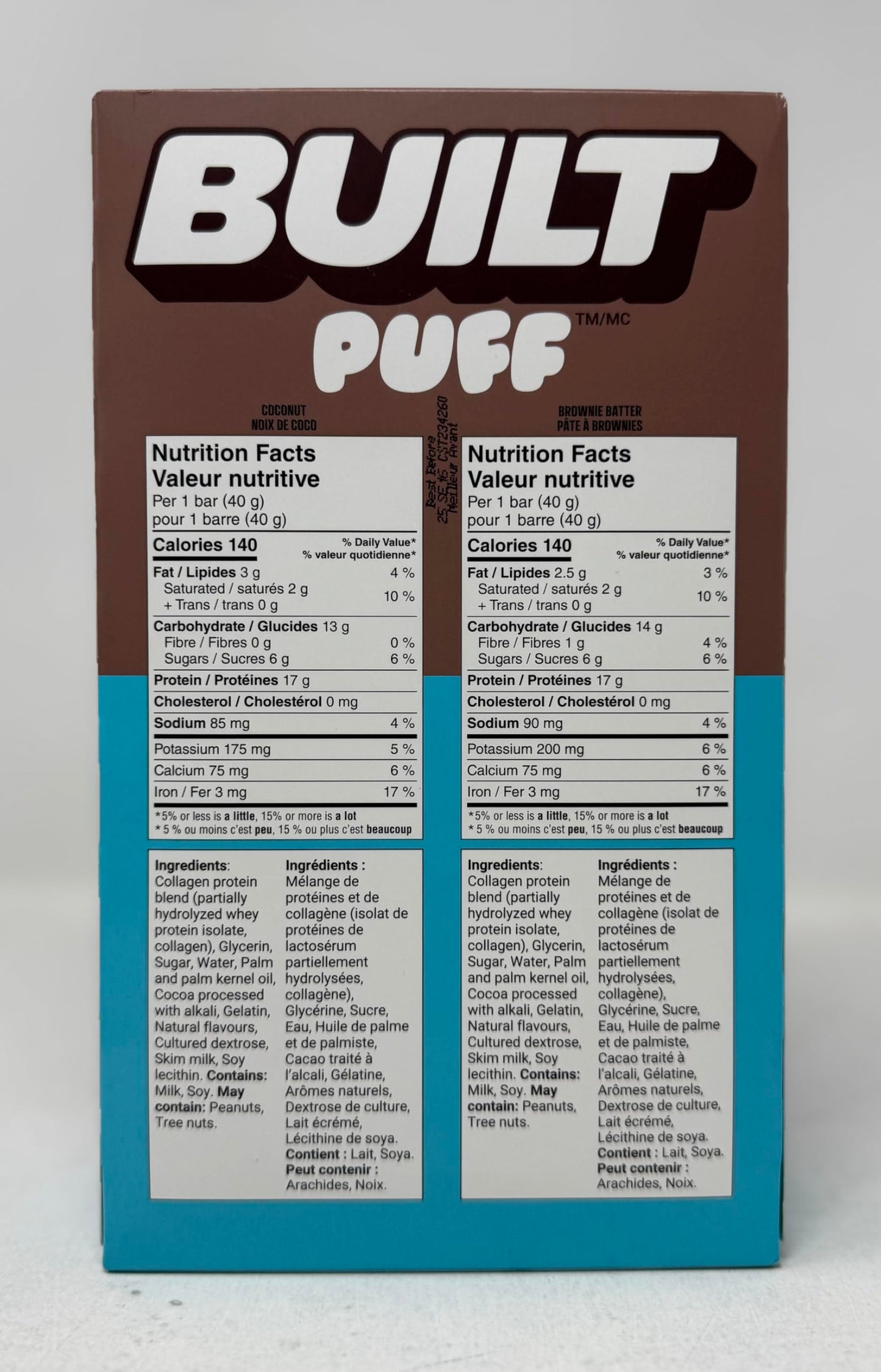 BUILT Puff Protein Bars – Variety Pack, 14-Count (560g) Soft & Chewy High-Protein Snack